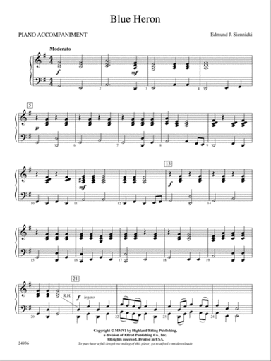 Blue Heron: Piano Accompaniment