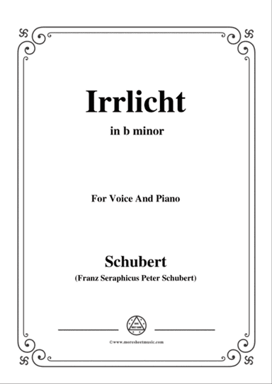 Schubert-Irrlicht,from 'Winterreise',Op.89(D.911) No.9,in b minor,for Voice&Piano