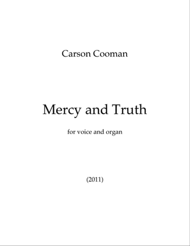 Mercy and Truth (voice and organ version)