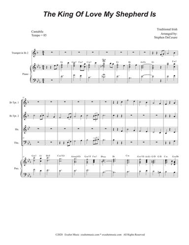 The King Of Love My Shepherd Is (Brass Quartet and Piano)