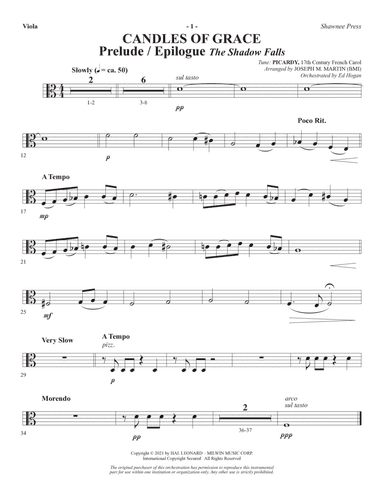 Candles Of Grace (A Service for Tenebrae) - Viola