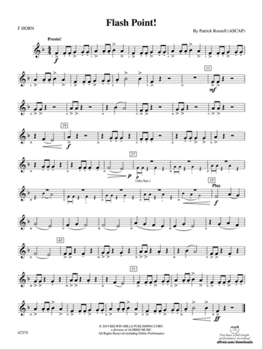 Flash Point!: 1st F Horn