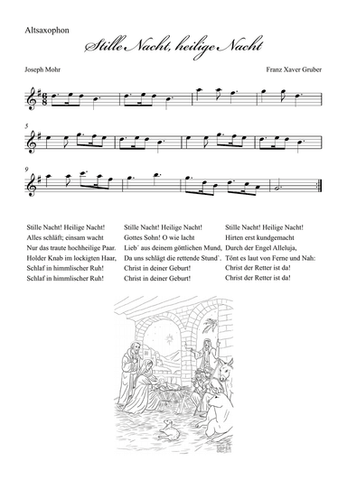 Stille Nacht (Holy Night) - Alto Sax