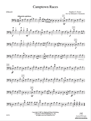 Camptown Races: Cello