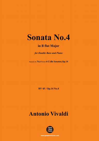 Vivaldi-Cello Sonata in B flat Major,Op.14 RV 45,from '6 Cello Sonatas,Le Clerc'