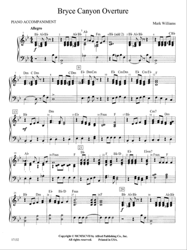 Bryce Canyon Overture: Piano Accompaniment