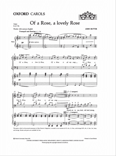 Of a Rose, a lovely Rose