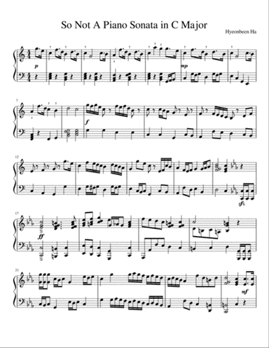 So Not A Piano Sonata in C Major