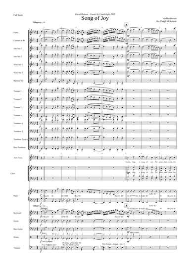 Song of Joy for Solo Tenor Voice, Choir and Big Band Key of Ab to Bb major