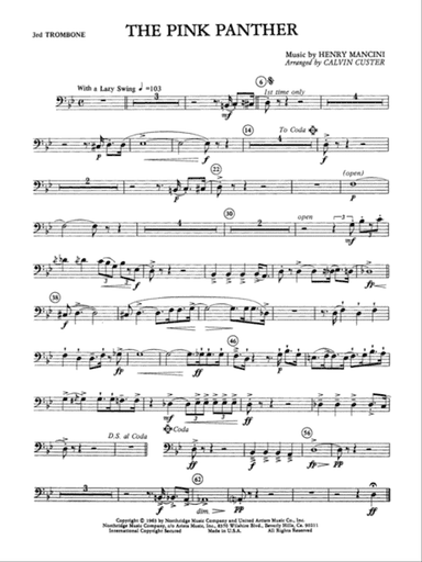 The Pink Panther: 3rd Trombone