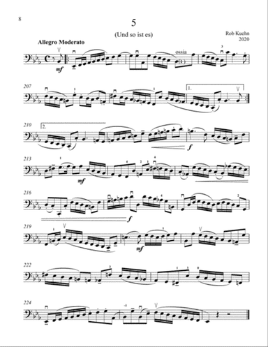 Suite for Solo Cello 5. und so ist es