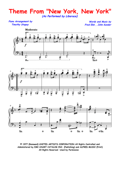 Theme From "new York, New York"