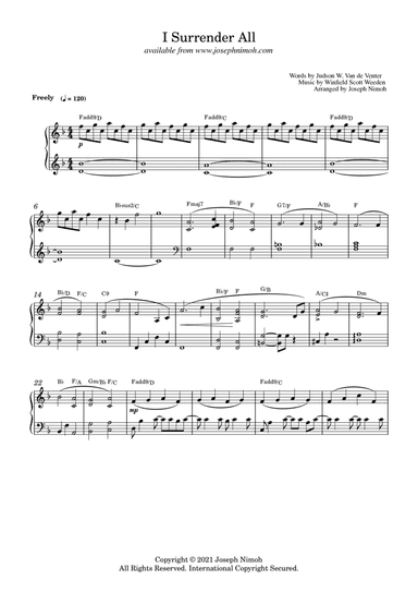 I Surrender All - Solo Piano