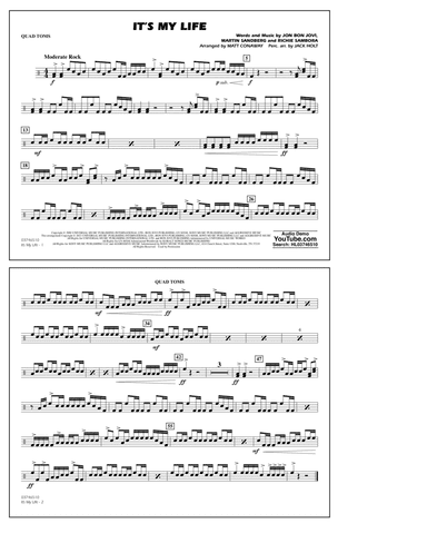 It's My Life (arr. Conaway & Holt) - Quad Toms