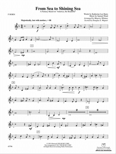 From Sea to Shining Sea: 1st F Horn