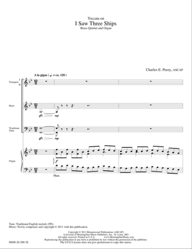 Toccata on I Saw Three Ships (Downloadable)