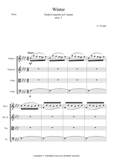 The Four Seasons: Winter 3rd Movement