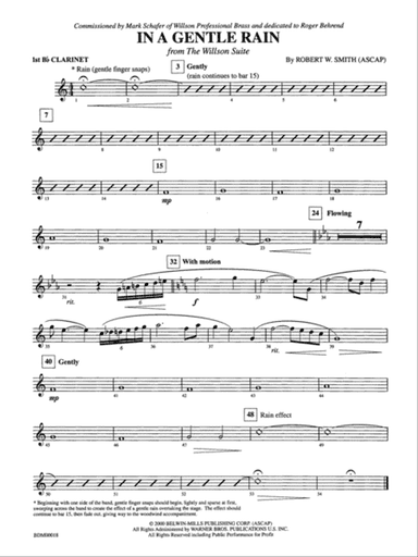 In a Gentle Rain: 1st B-flat Clarinet