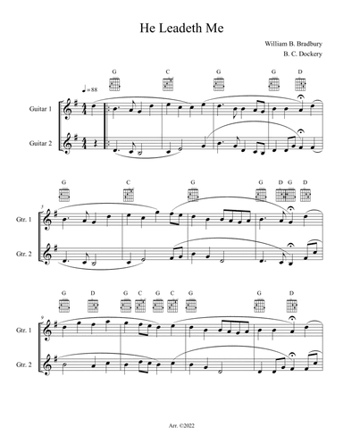 He Leadeth Me (Guitar Duet)