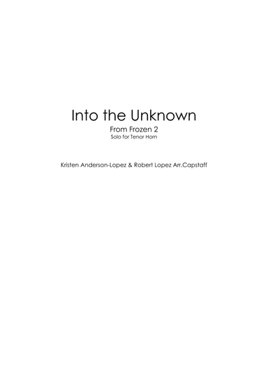 Into The Unknown