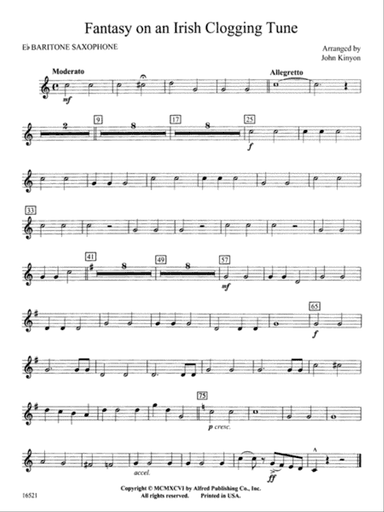 Fantasy on an Irish Clogging Tune: E-flat Baritone Saxophone
