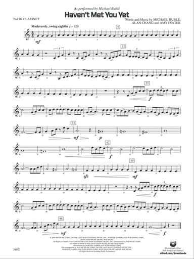 Haven't Met You Yet: 2nd B-flat Clarinet
