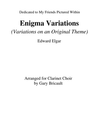 Enigma Variations (Variations on an Original Theme)