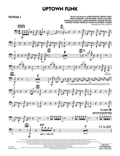 Uptown Funk (feat. Bruno Mars) (arr. Paul Murtha) - Trombone 4