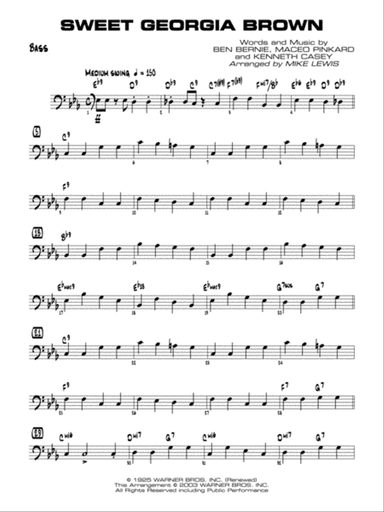 Sweet Georgia Brown: String Bass