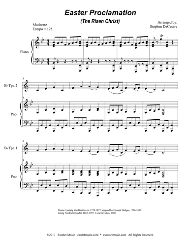Easter Proclamation (The Risen Christ) (Duet for Bb-Trumpet)