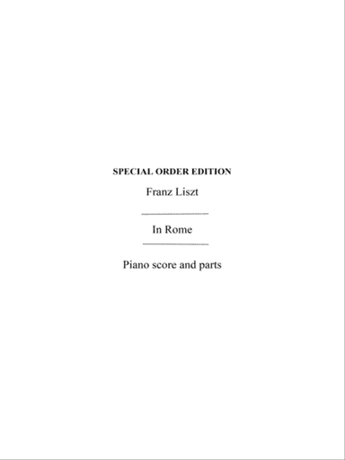 Liszt, F In Rome