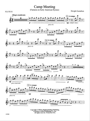 Camp Meeting (Fantasia on Early American Hymns): 2nd Flute