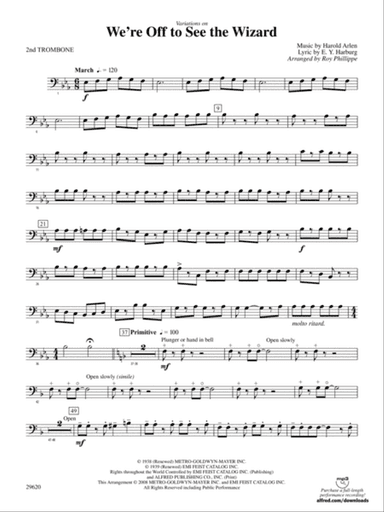 We're Off to See the Wizard, Variations on: 2nd Trombone
