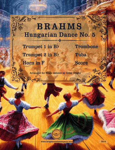 Brahms Hungarian Dance No. 5 for Brass Quintet