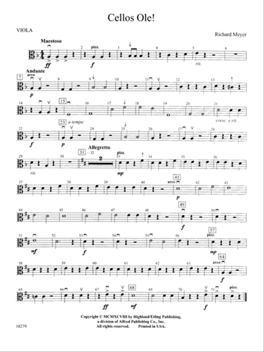 Cellos Ole!: Viola