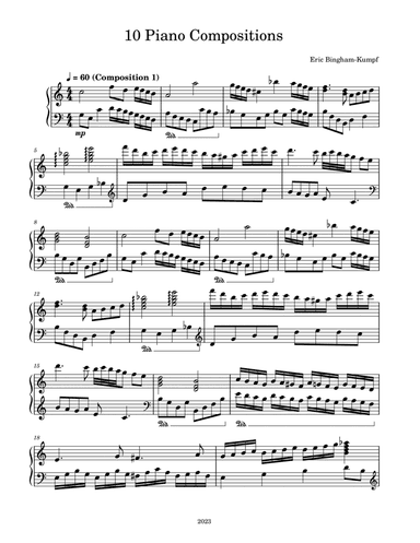 10 Piano Compositions