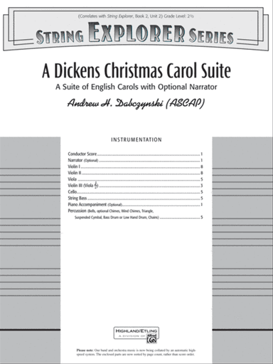 A Dickens Christmas Carol Suite: Score