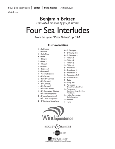 Four Sea Interludes (from the opera "Peter Grimes") - Conductor Score (Full Score)