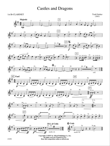 Castles and Dragons: 1st B-flat Clarinet