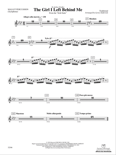The Girl I Left Behind Me (from the Irish Suite): Mallets