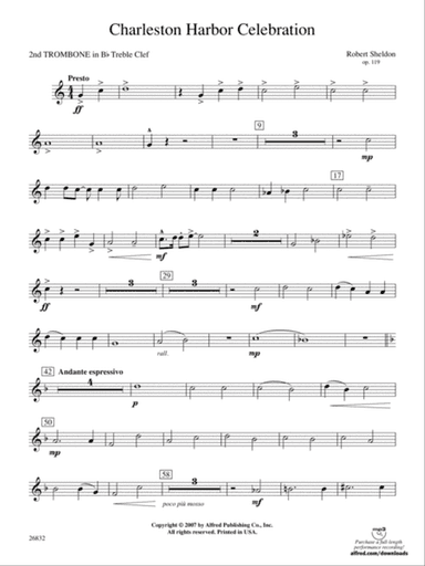 Charleston Harbor Celebration: (wp) 2nd B-flat Trombone T.C.
