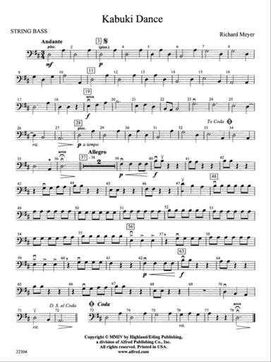 Kabuki Dance: String Bass