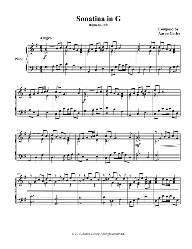 Sonatina in G, no. 1