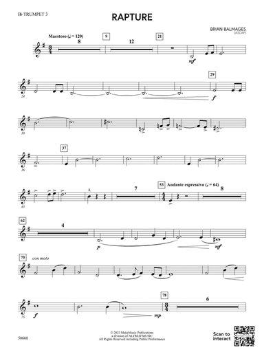 Rapture: 3rd B-flat Trumpet