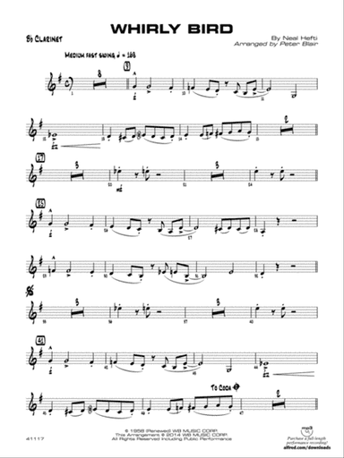 Whirly Bird: 1st B-flat Clarinet
