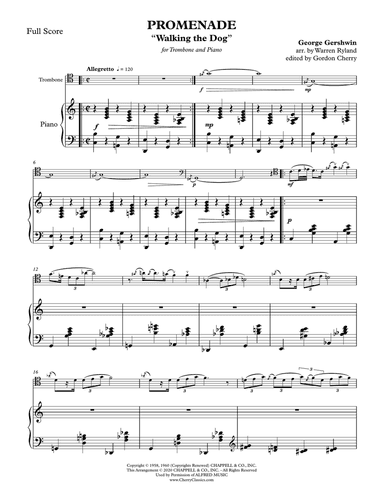 Promenade - Walking the Dog for Trombone and Piano