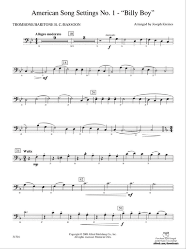American Song Settings, No. 1: 1st Trombone