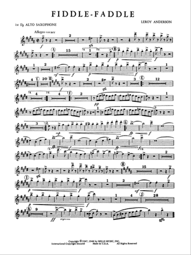 Fiddle-Faddle: E-flat Alto Saxophone