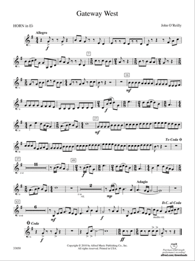 Gateway West: (wp) 1st Horn in E-flat