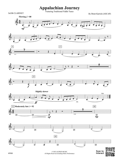 Appalachian Journey: 3rd B-flat Clarinet